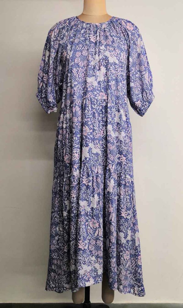 Cotton Gauze Printed Maxi Dress