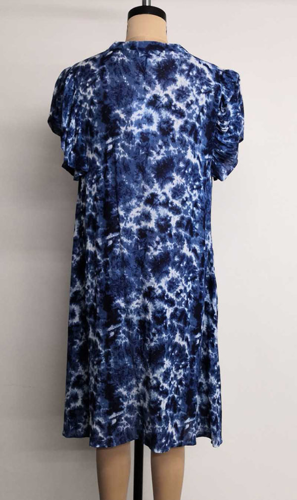 Short Dress with Tie & Dye Print - Image 2