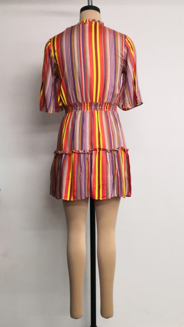 Short Dress with Tassel Tie at Neck - Image 2