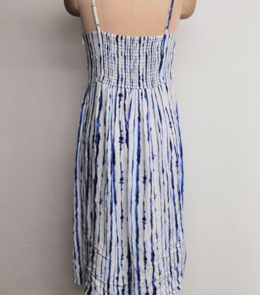 Sleeveless Dress with Tie & Dye Print - Image 2