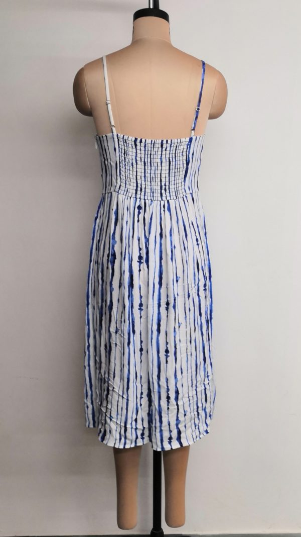 Sleeveless Dress with Tie & Dye Print - Image 2
