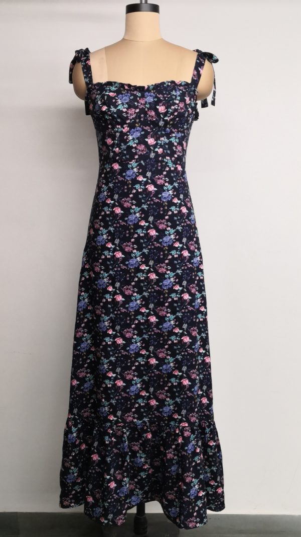 Floral Print Bustier Dress