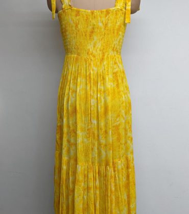 Shoulder Knot Dress with Tie Dye Print - Image 2