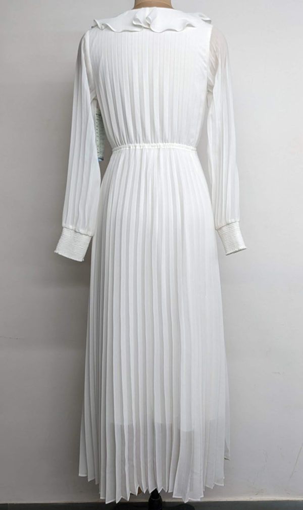 Ruffle Neck Pleated Dress - Image 2